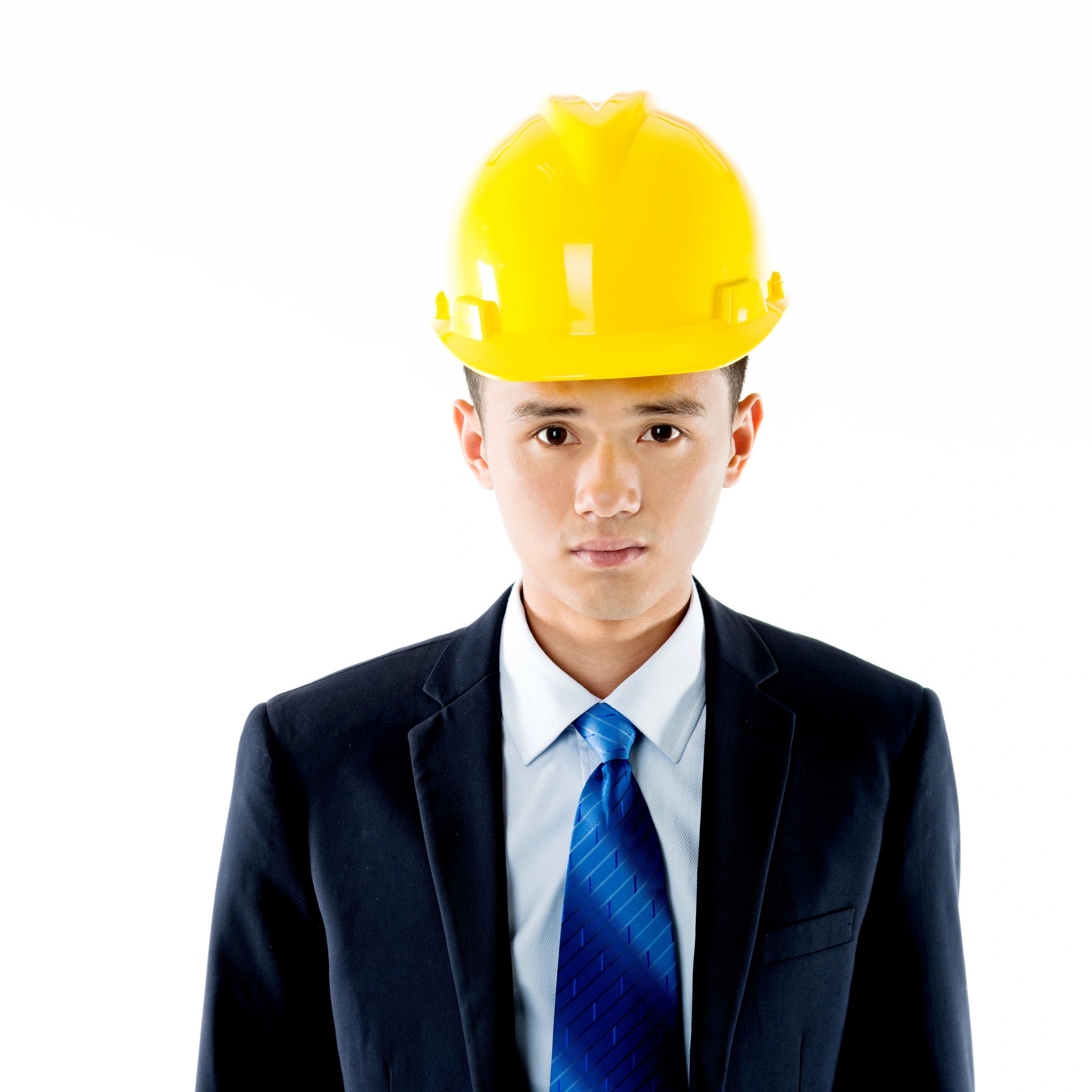 Portrait of an engineer in safety helmet